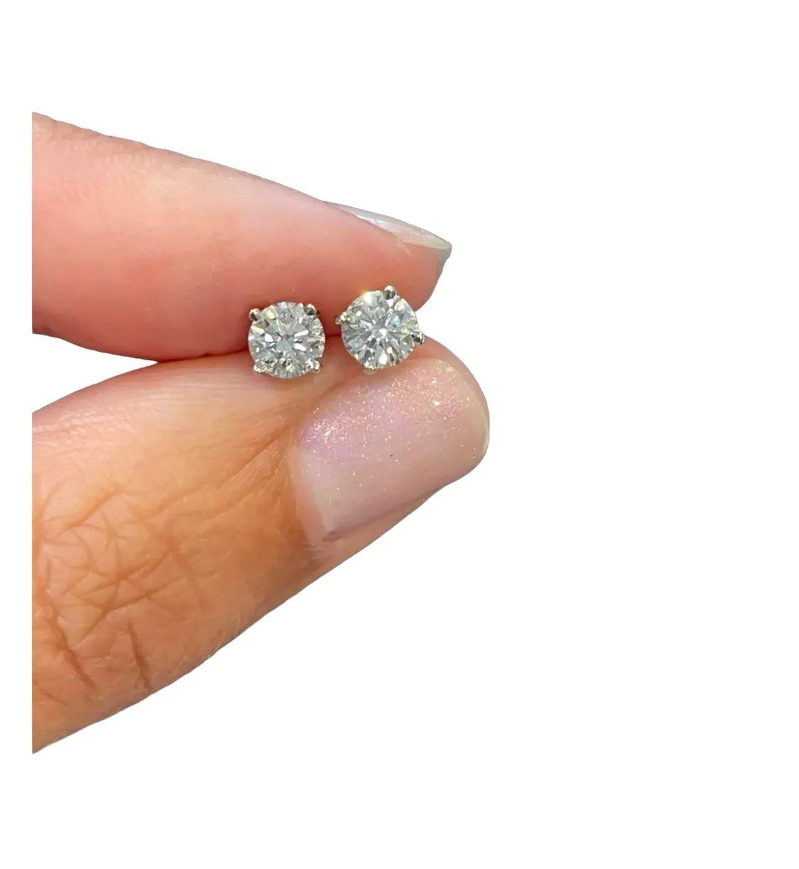 Lab Grown Diamond 1.02 Carat Stud Earrings