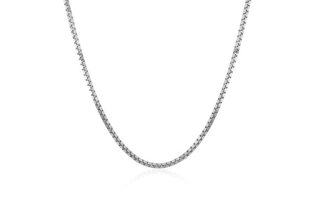 1.50 mm Classic Box Chain in 18k White Gold - djoyr