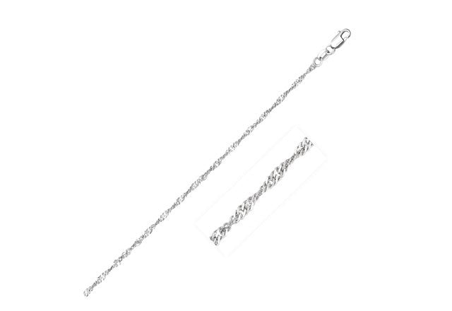 1.50 mm Singapore Chain in 925 Sterling SIlver - djoyr