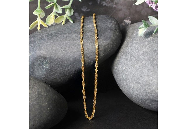 1.50 mm Singapore Chain in 14k Yellow Gold Vermeil - djoyr