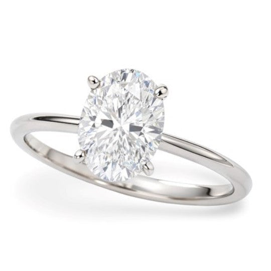 Oval Cut Lab-Grown Diamond Solitaire Engagement Ring