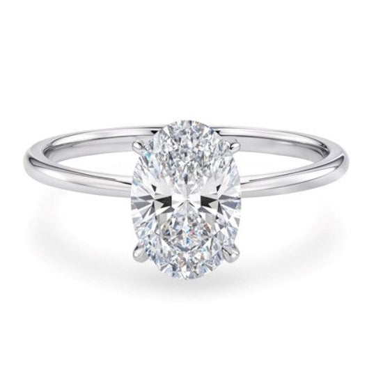 Oval Cut Lab-Grown Diamond Solitaire Engagement Ring