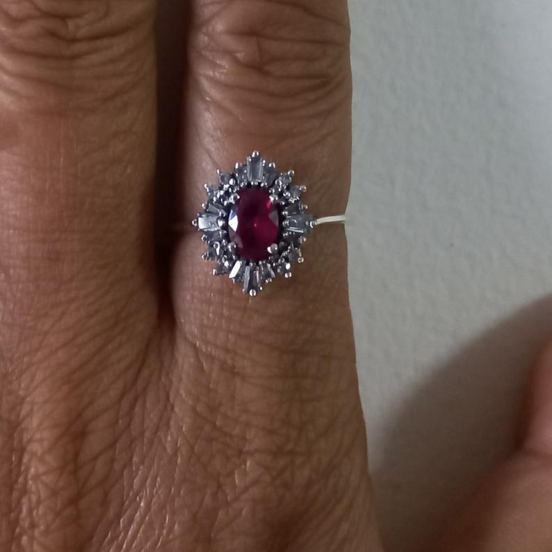 Radiant Victoria Lab grown Ruby Ring