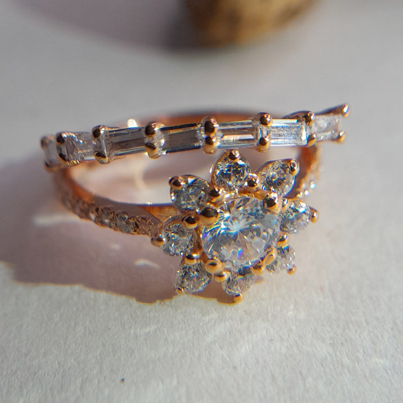 Moissanite Sunflower Ring - djoyr