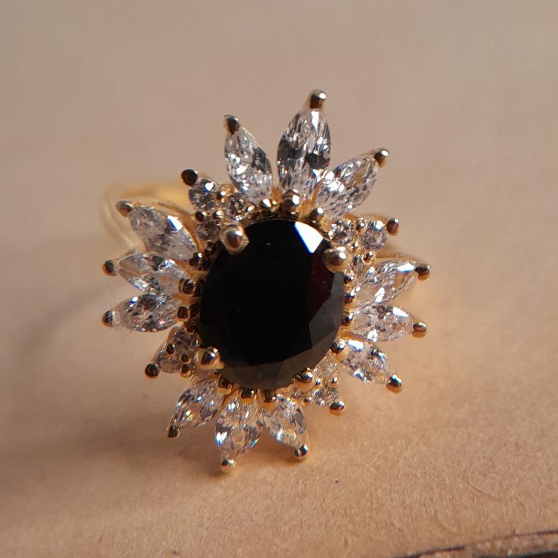 Black Onyx Aster Ring