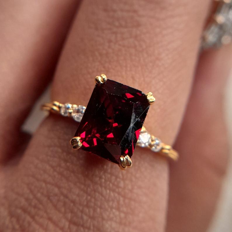 Garnet Whisper Ring