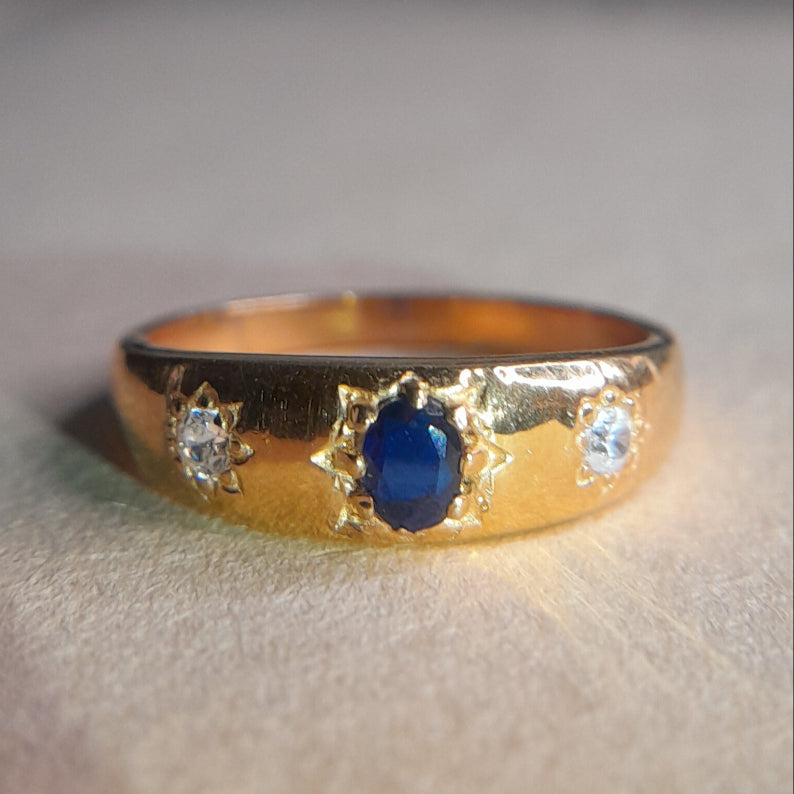 Lab Sapphire Vela Ring