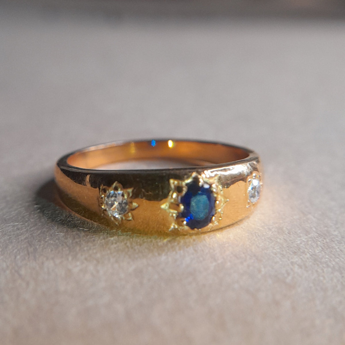 Lab Sapphire Vela Ring