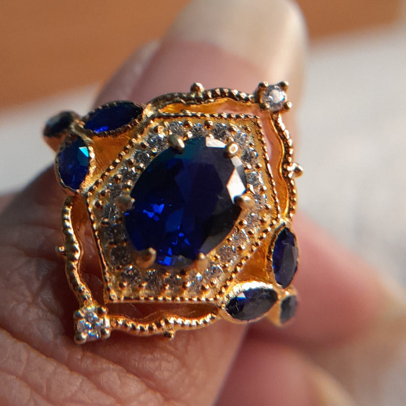 Lab grown Regal Sapphire Ring - djoyr
