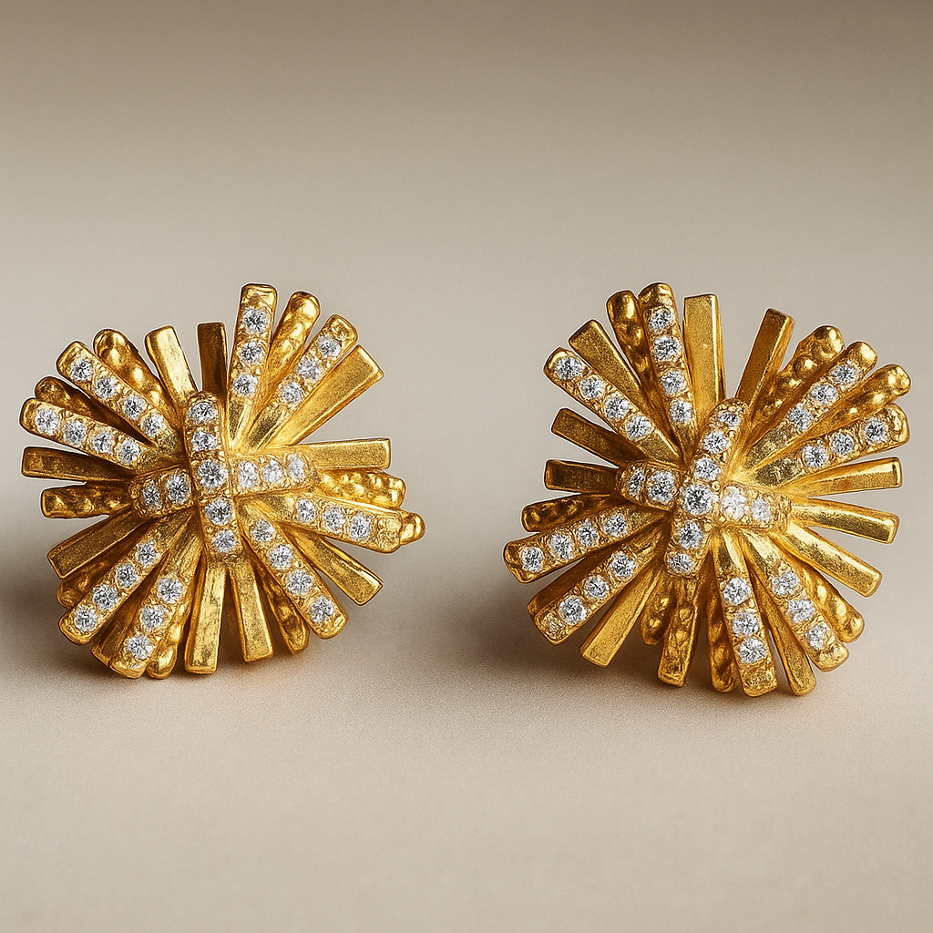 Moissanite Flair Sun Studs - djoyr
