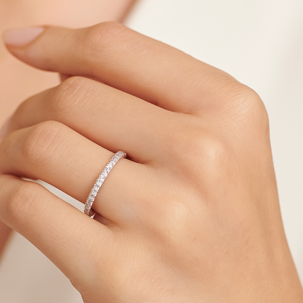 Petite Micropavé Diamond Ring