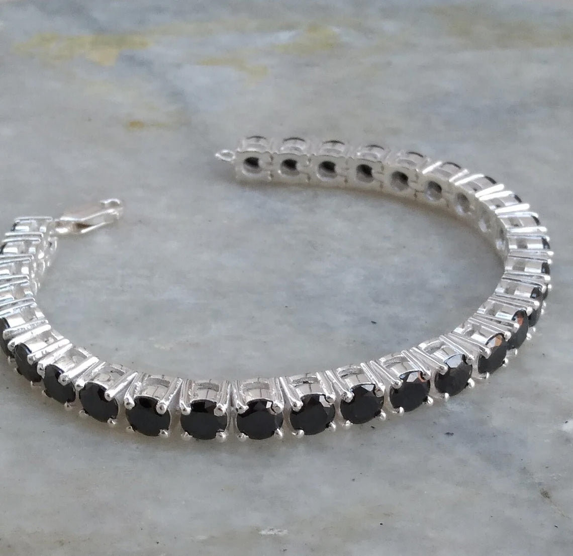 Black Onyx Tennis Bracelet - djoyr