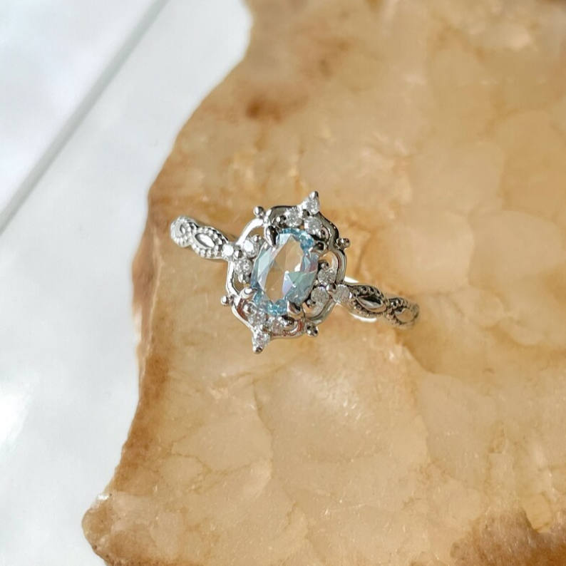 Helio Aquamarine Ring - djoyr