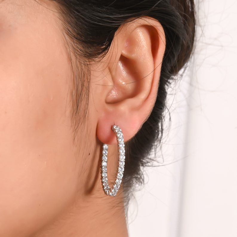 Moissanite Hoops - djoyr