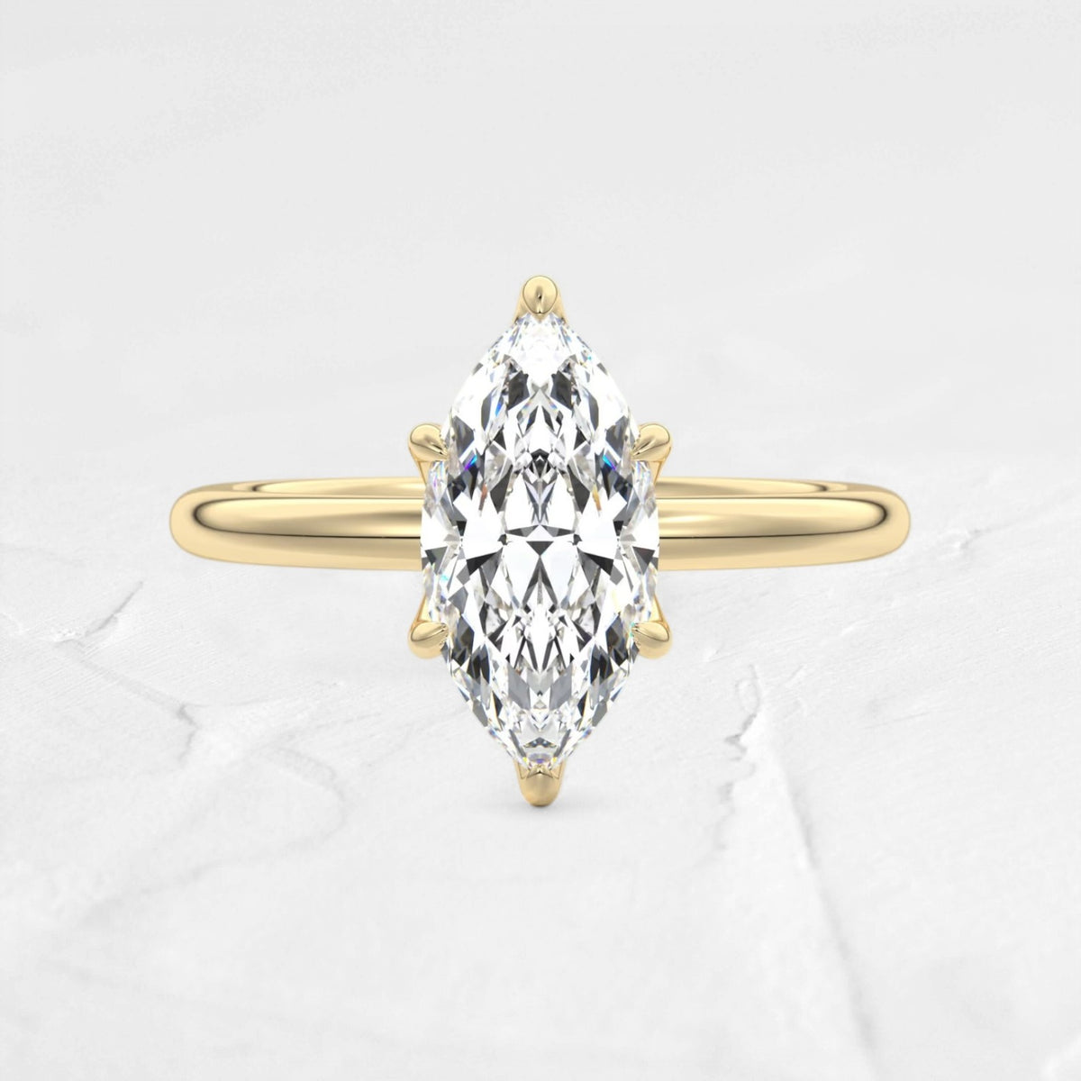 1.50 Carat Marquise Cut Lab-Grown Diamond Solitaire Ring