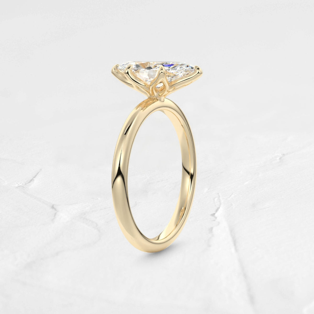 1.50 Carat Marquise Cut Lab-Grown Diamond Solitaire Ring