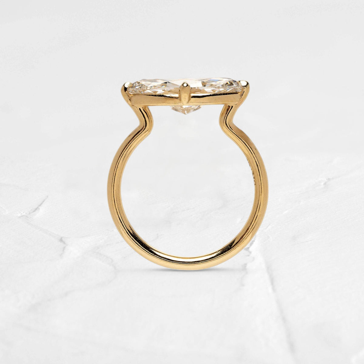 2.56ct Marquise East West Lab Diamond Ring - djoyr