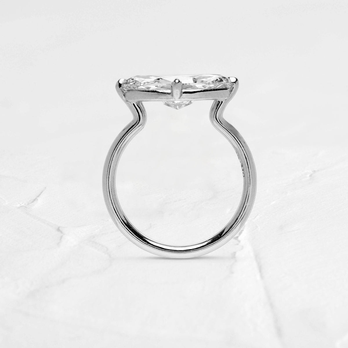 2.56ct Marquise East West Moissanite Ring Silver - djoyr