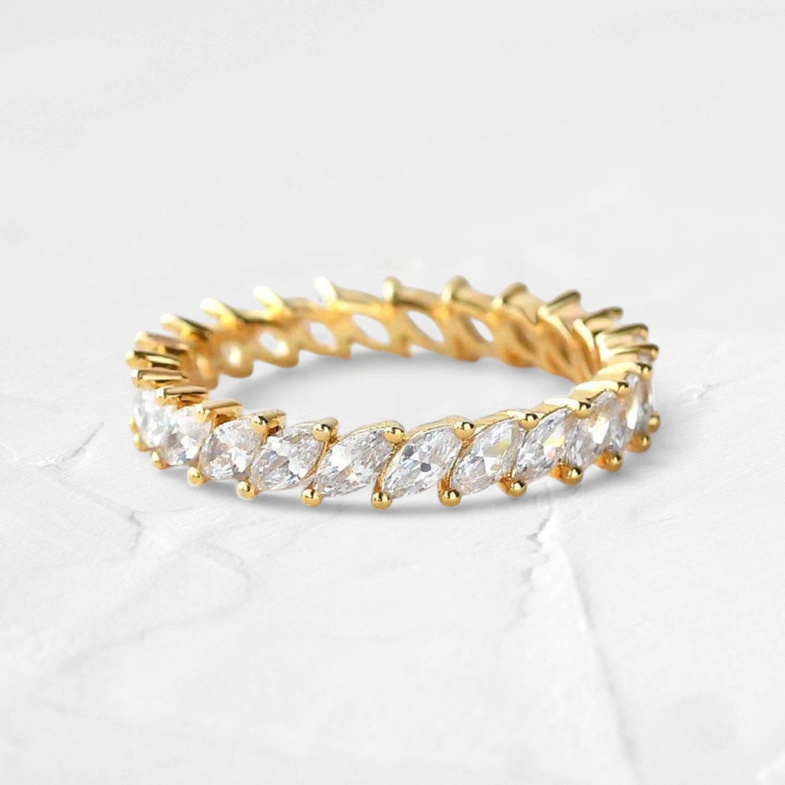 Marquise Moissanite Full Eternity Band - djoyr