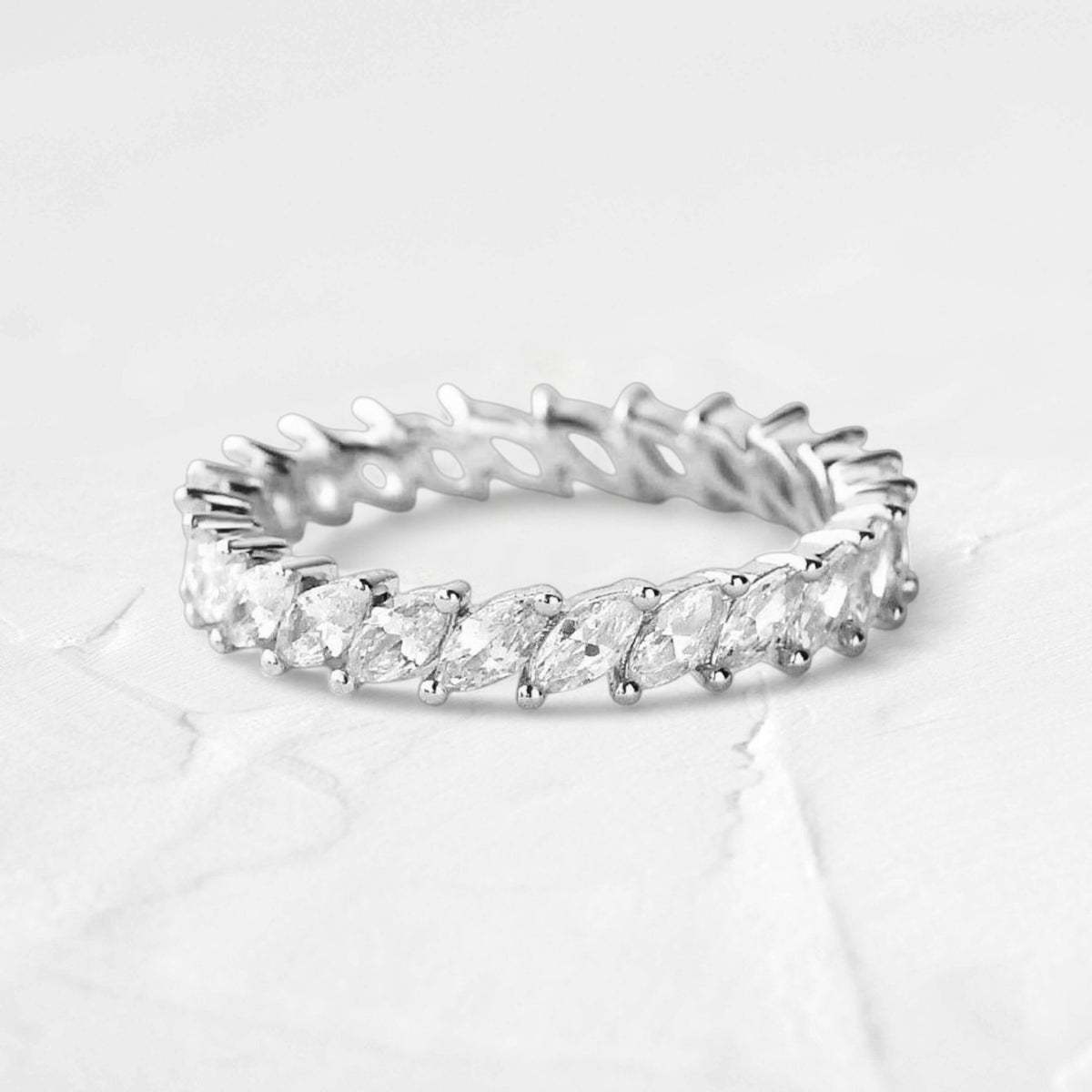 Marquise Moissanite Full Eternity Band - djoyr