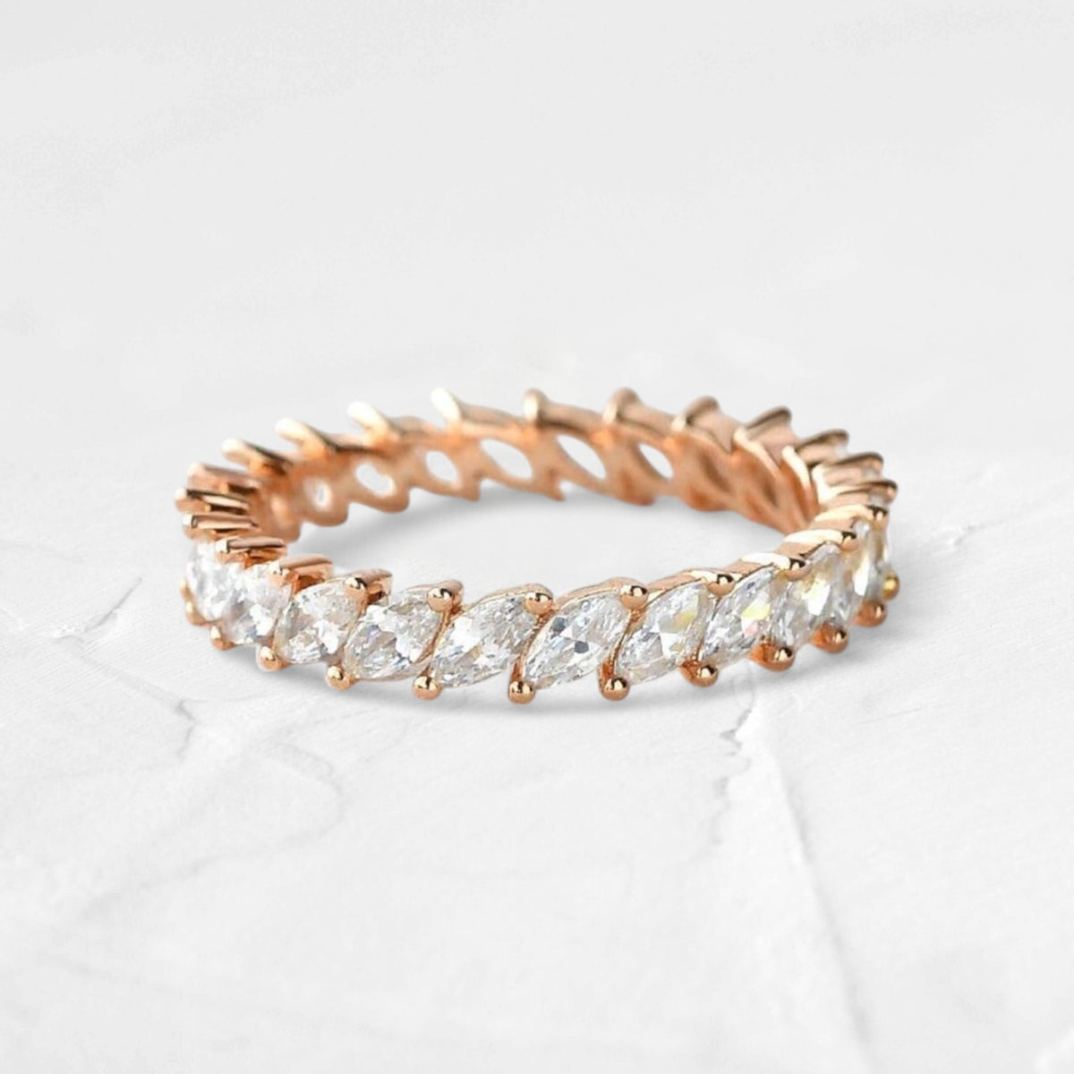 Marquise Moissanite Full Eternity Band - djoyr