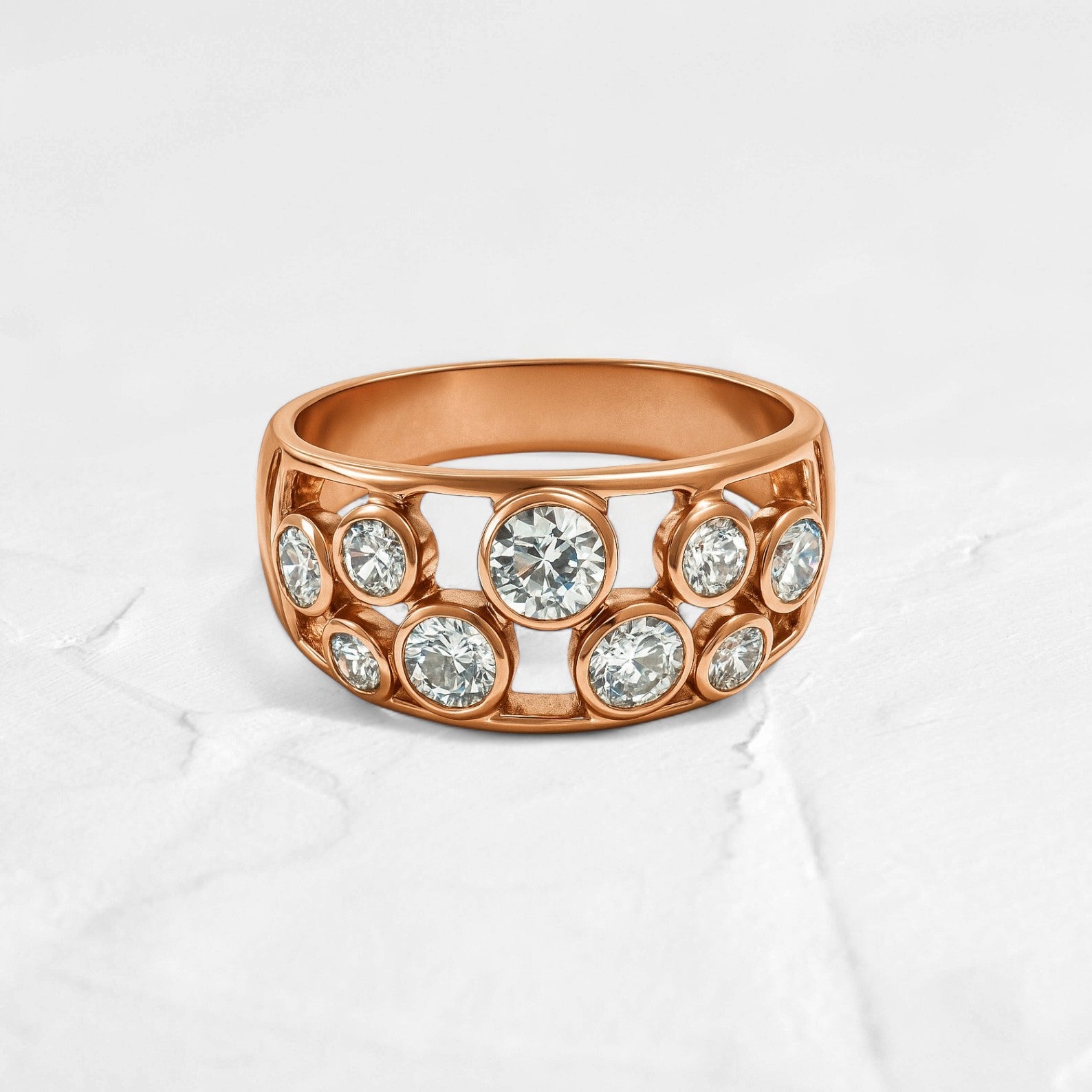 Upcast Moissanite Ring - djoyr