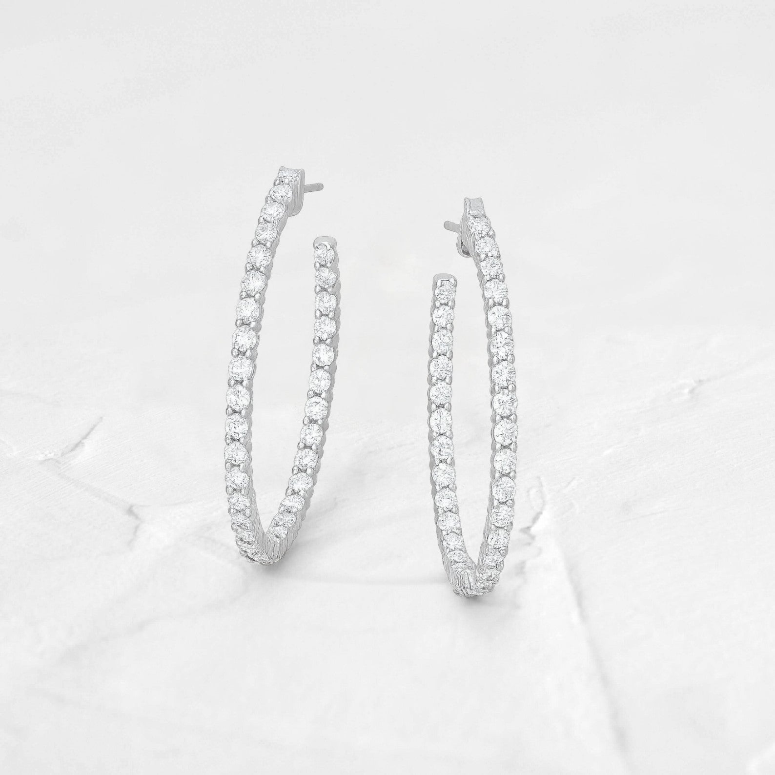 Moissanite Hoops - djoyr
