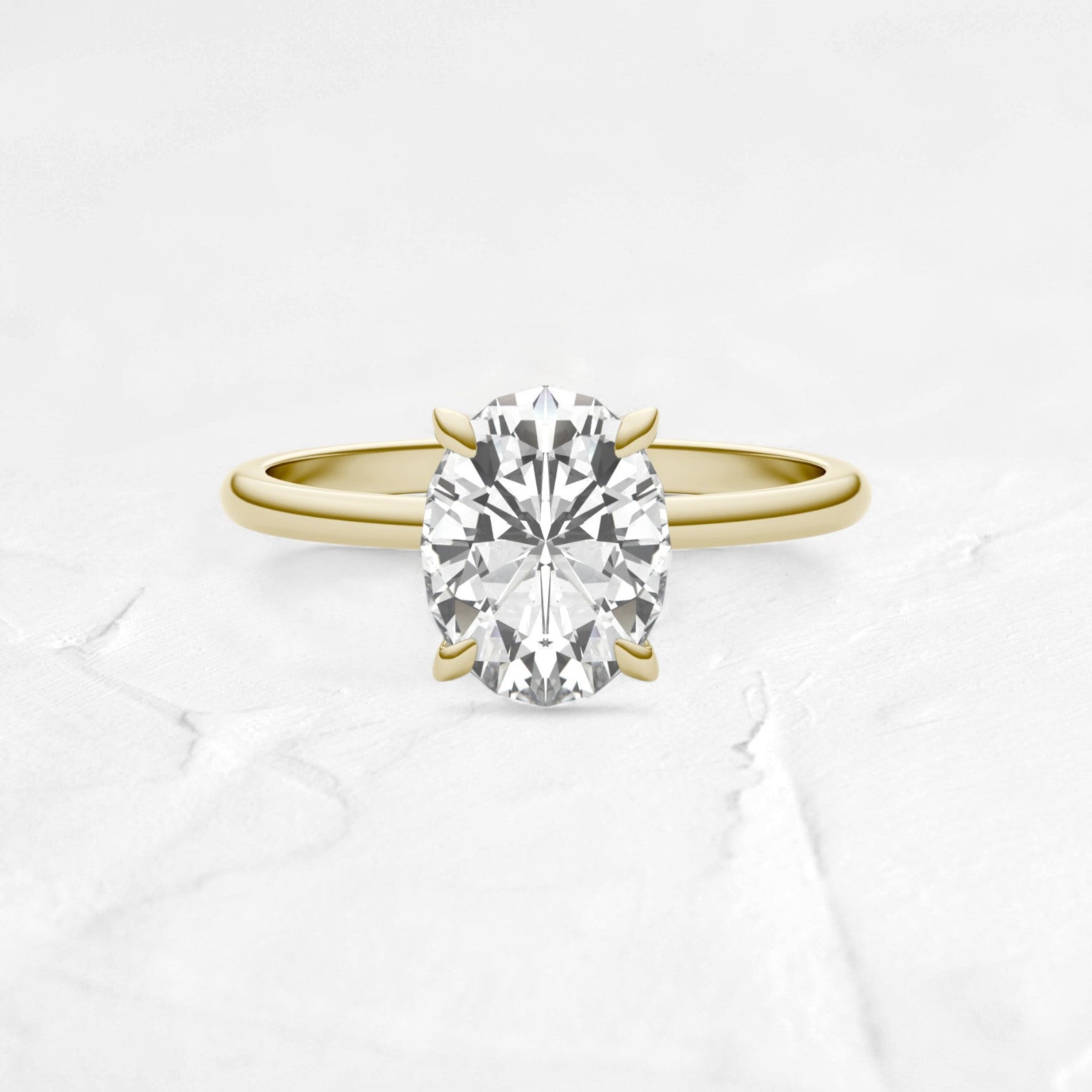 Lab Grown Classic Oval Cut Diamond  Ring - djoyr