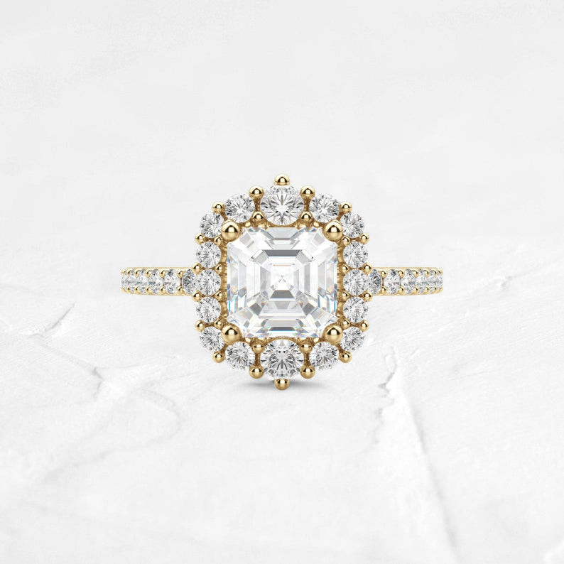 Nebula Asscher Cut Moissanite 0.50ct  Ring - djoyr