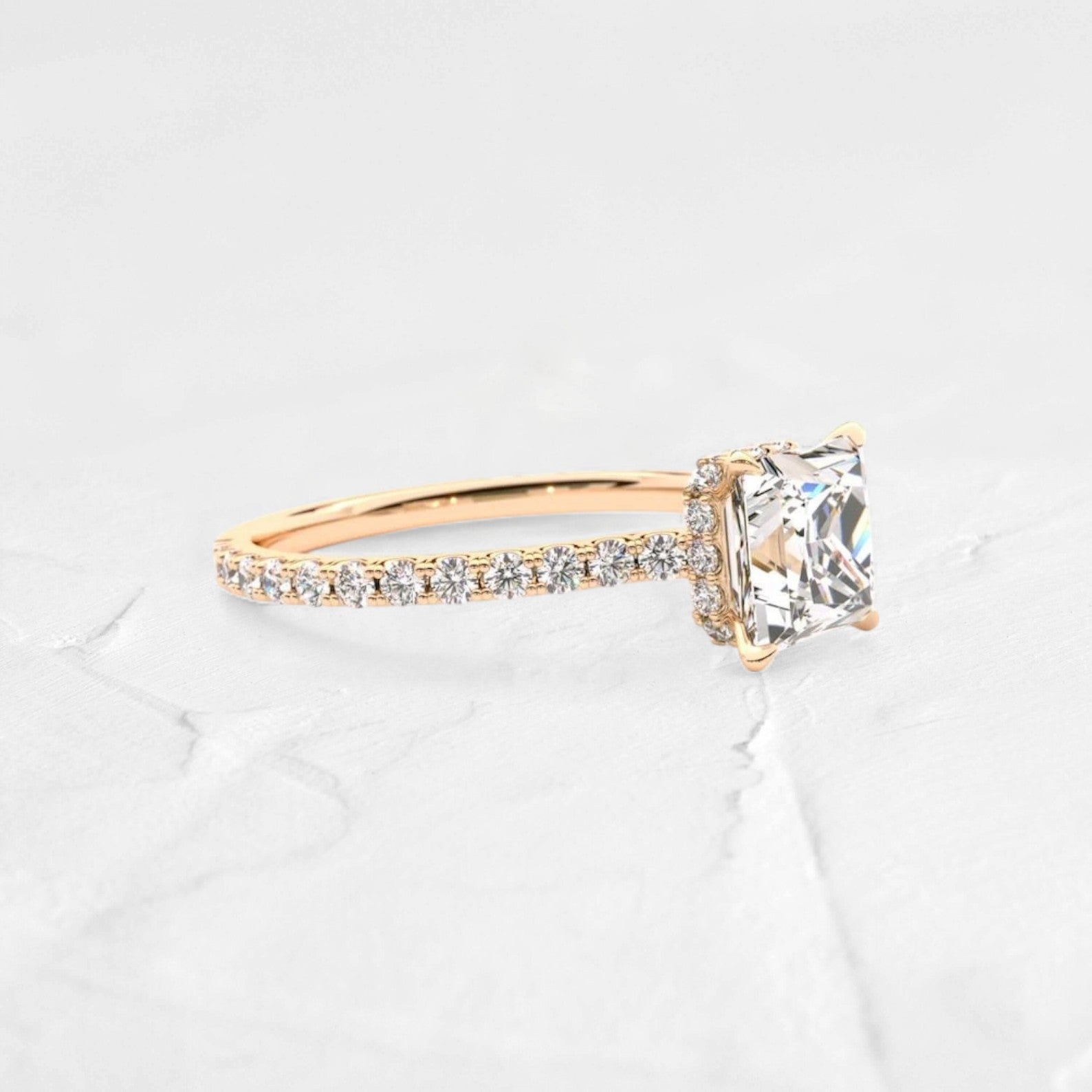 Moissanite Princess Cut Ring - djoyr