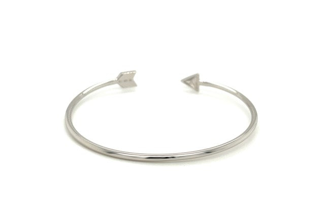 Polished Arrow Cuff 3mm Cuff Bangle in Sterling Silver