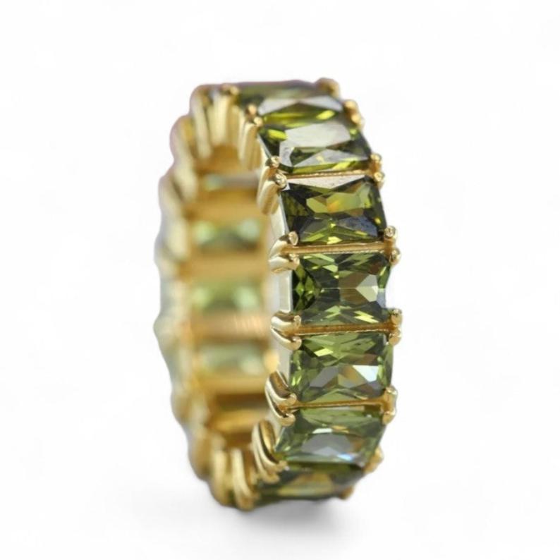 Peridot Eternity band