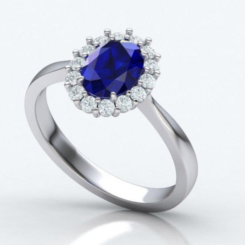 Lab Grown Sapphire Luna Supreme Ring in Silver