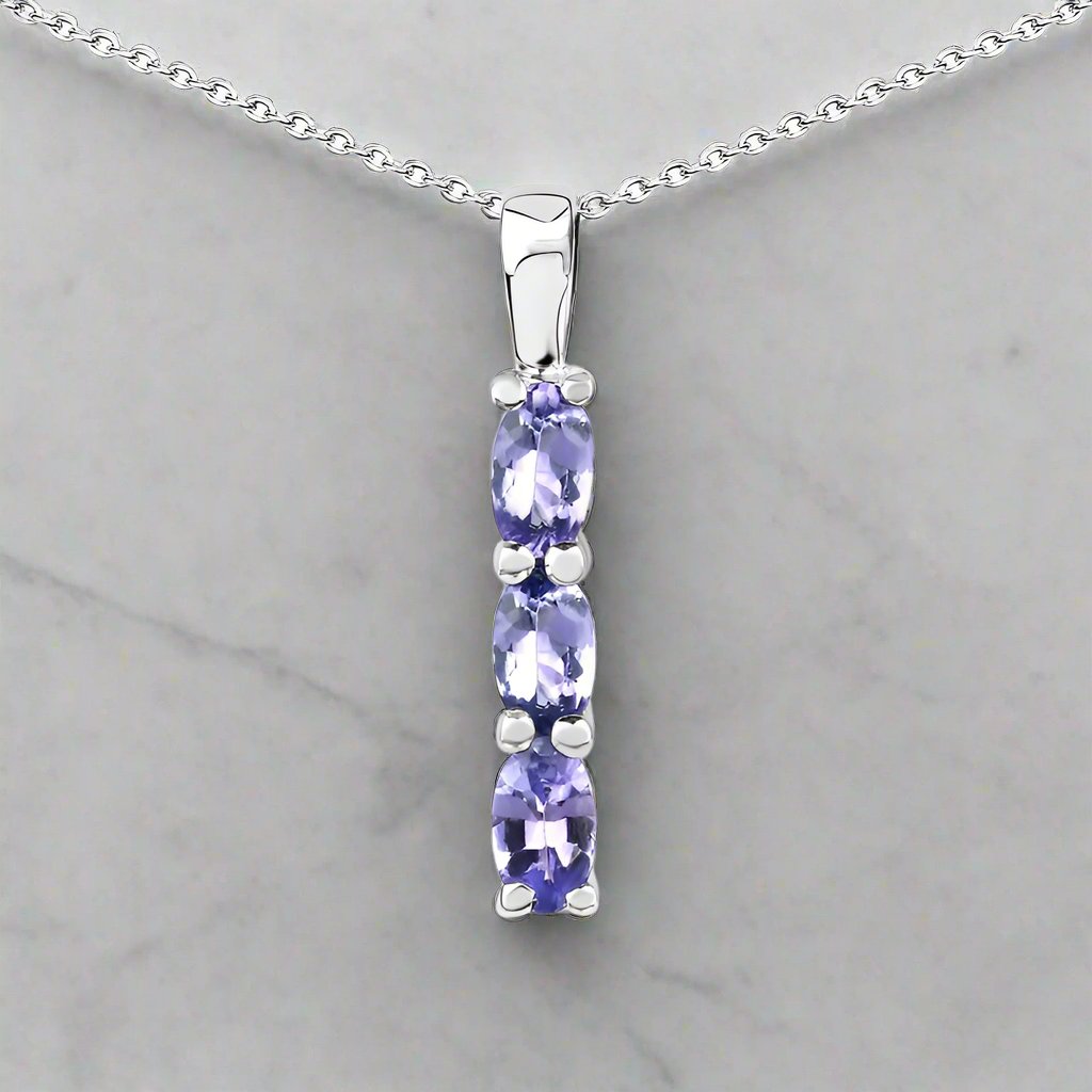 Celestial Trio Tanzanite Pendant