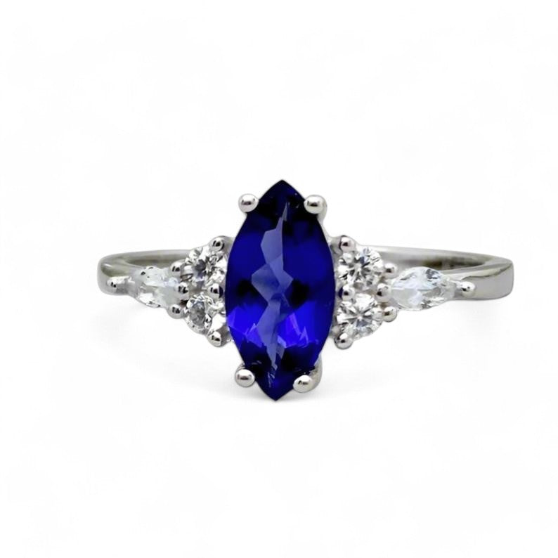 Tanzanite Marquise Cut Ring