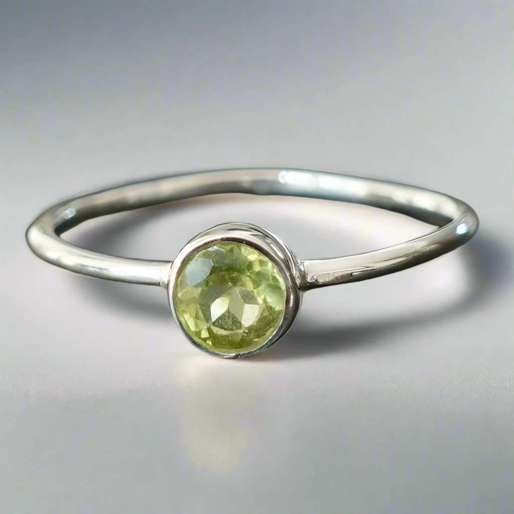 Peridot Iris Ring