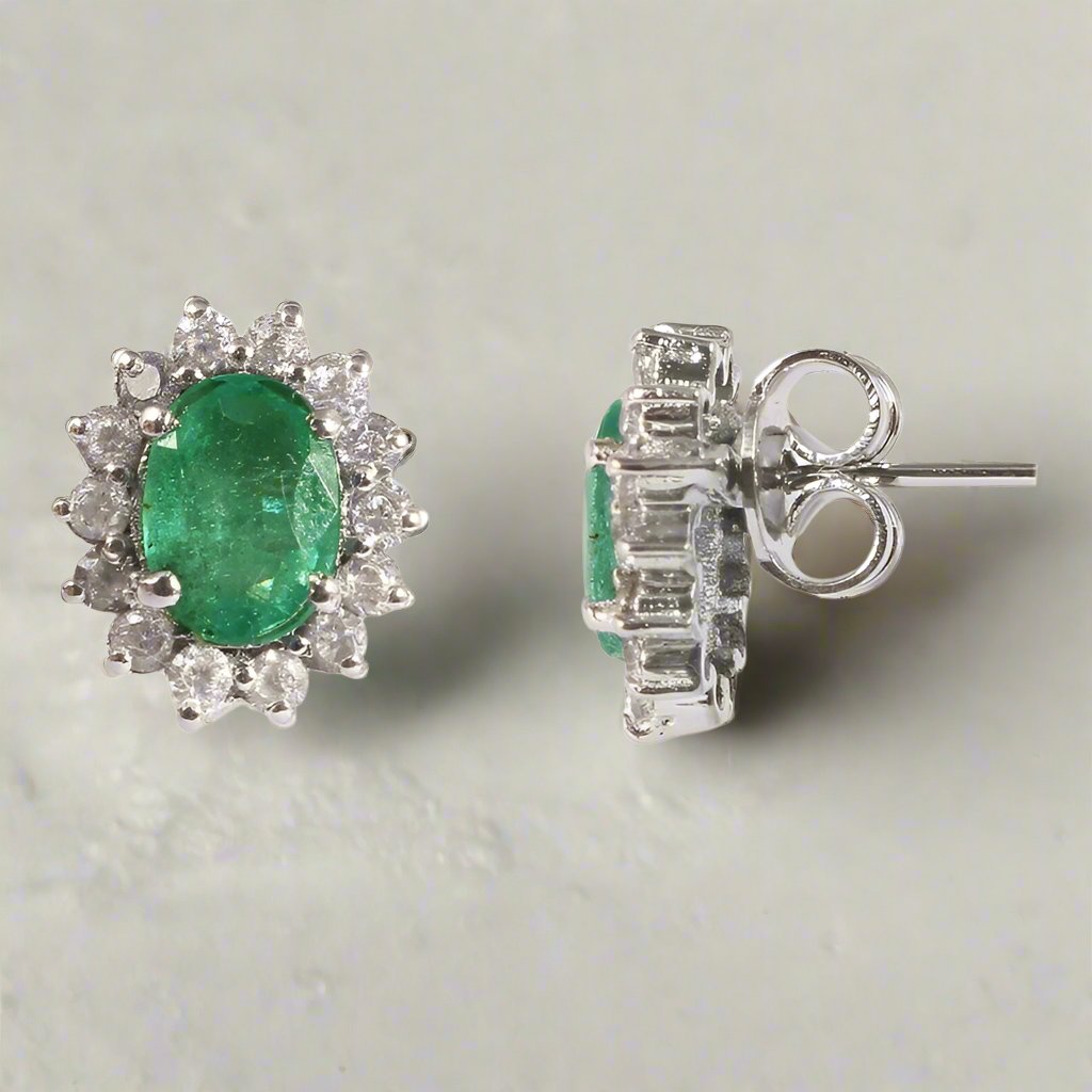 Emerald Sunflower Studs - djoyr