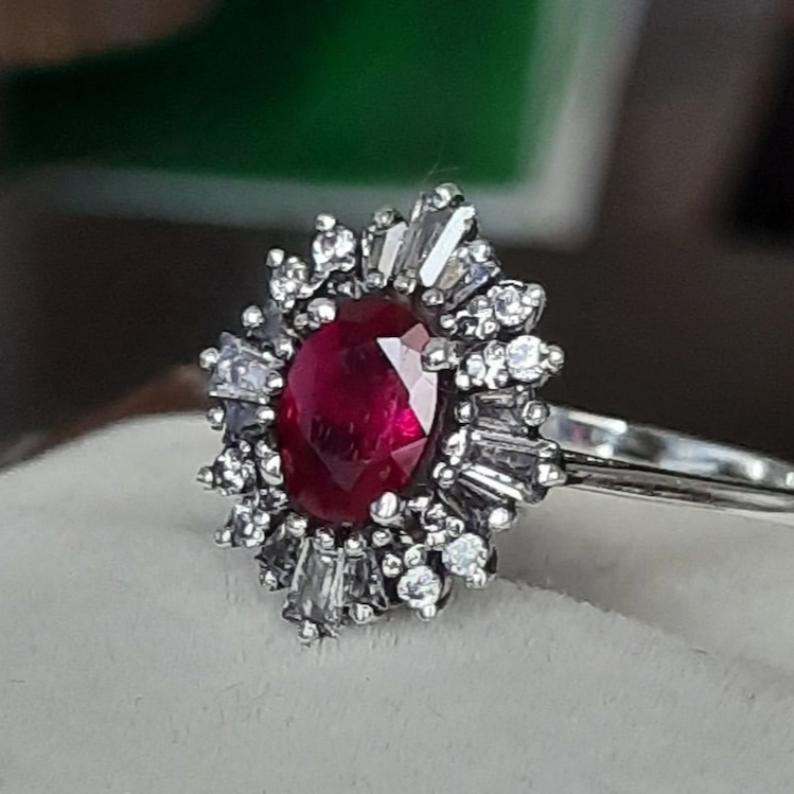 Radiant Victoria Lab grown Ruby Ring