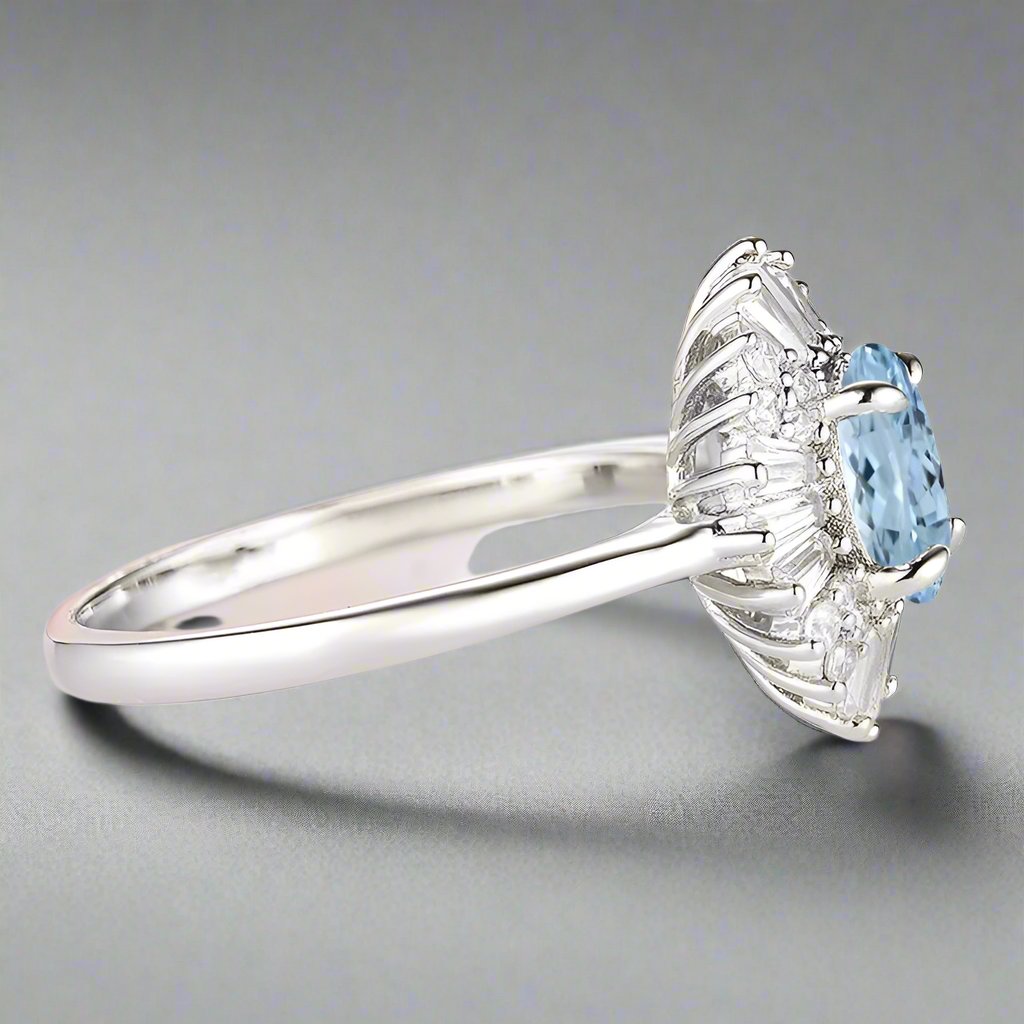 Victorian Oval Aquamarine Ring - djoyr