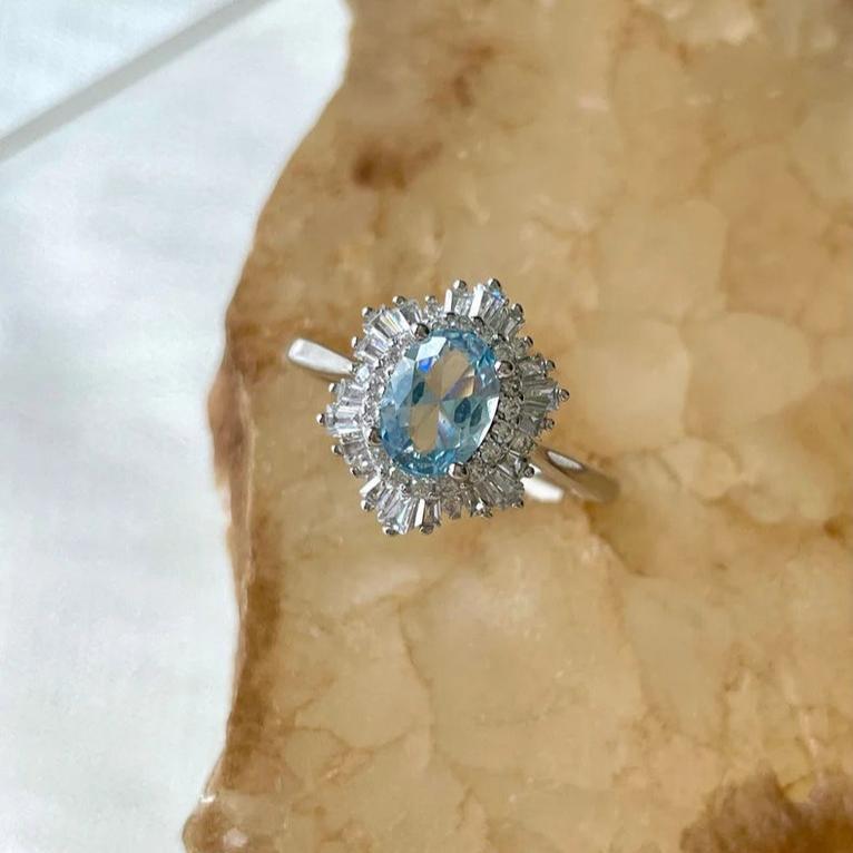 Glacial Aquamarine Ring