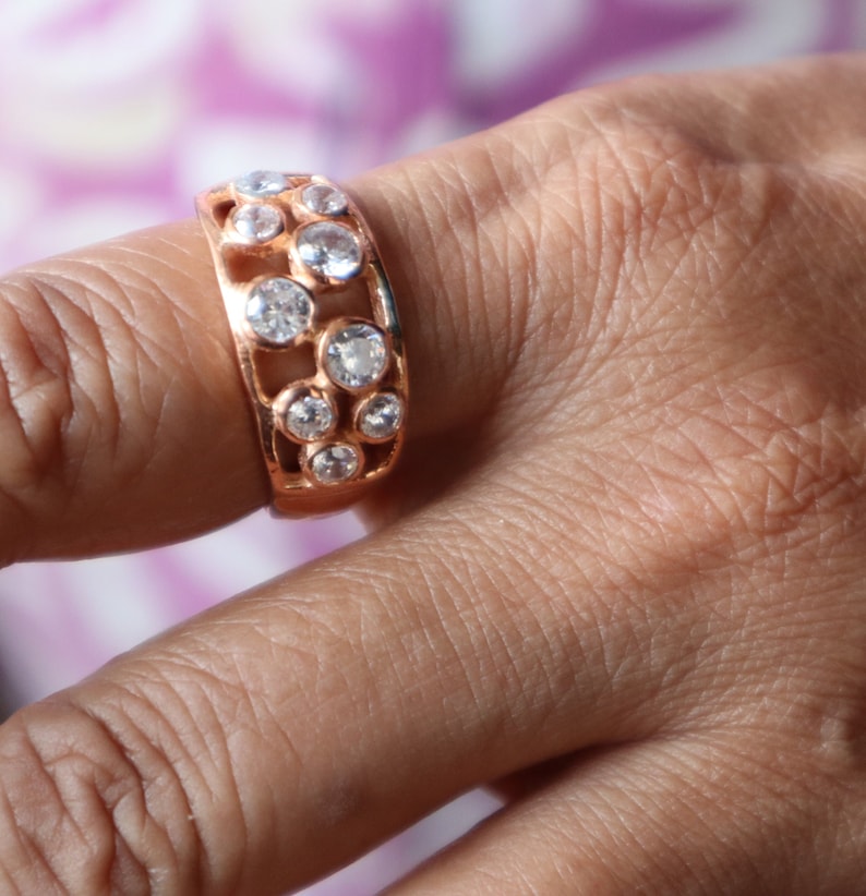 Celestial Aurora Lab grown diamond Ring in Rose Gold Vermiel