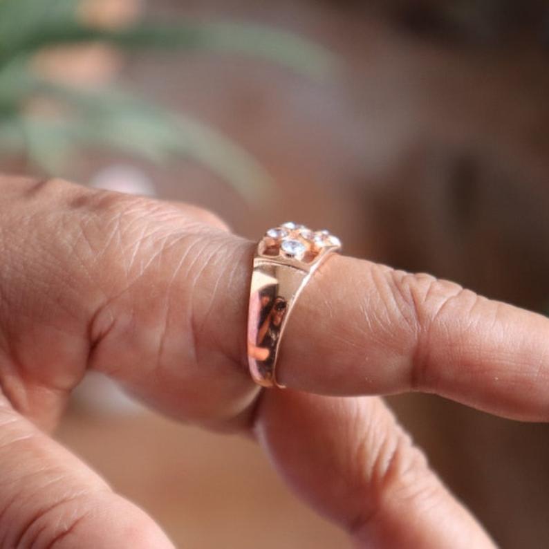 Celestial Aurora Lab grown diamond Ring in Rose Gold Vermiel