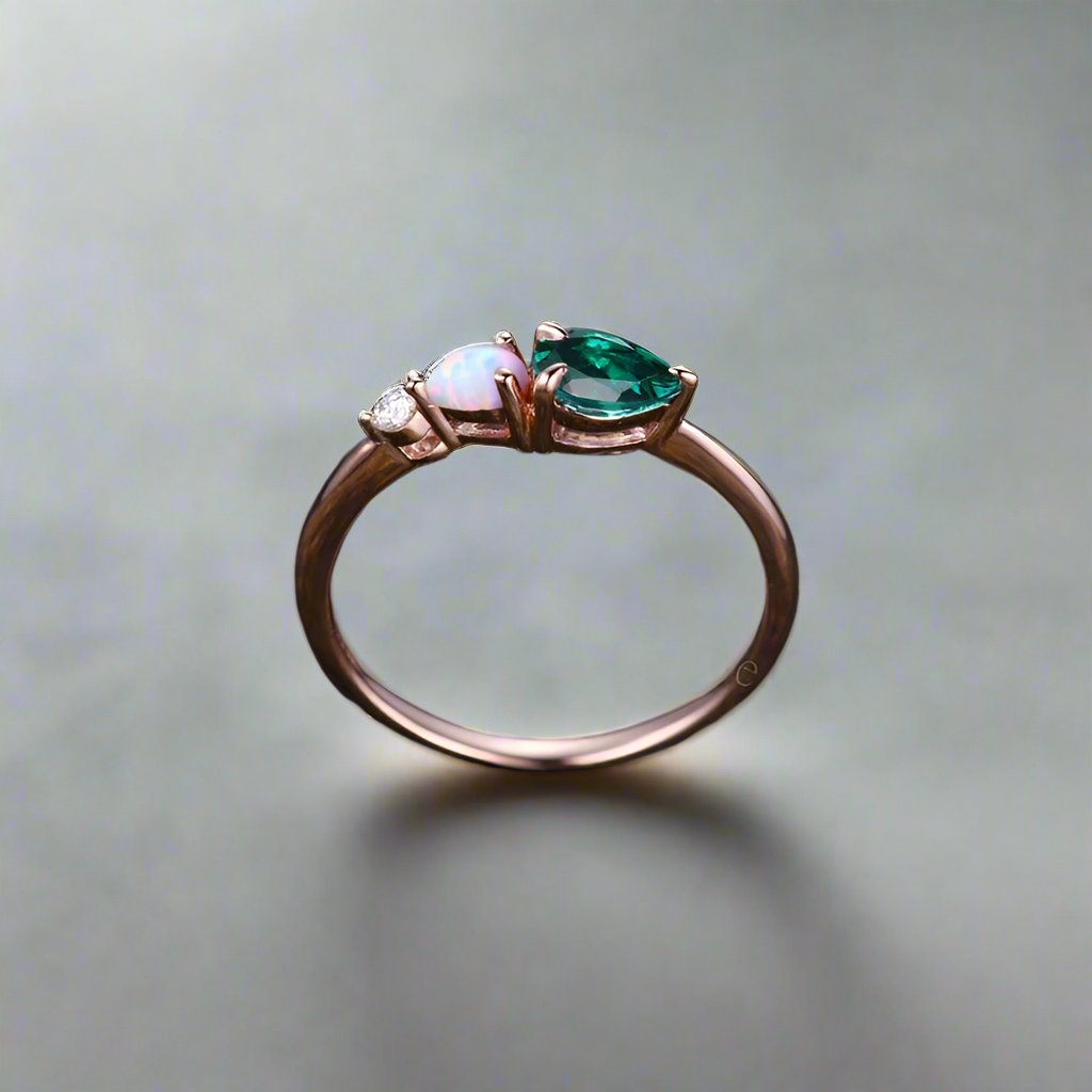 Lab Emerald Terminus Ring