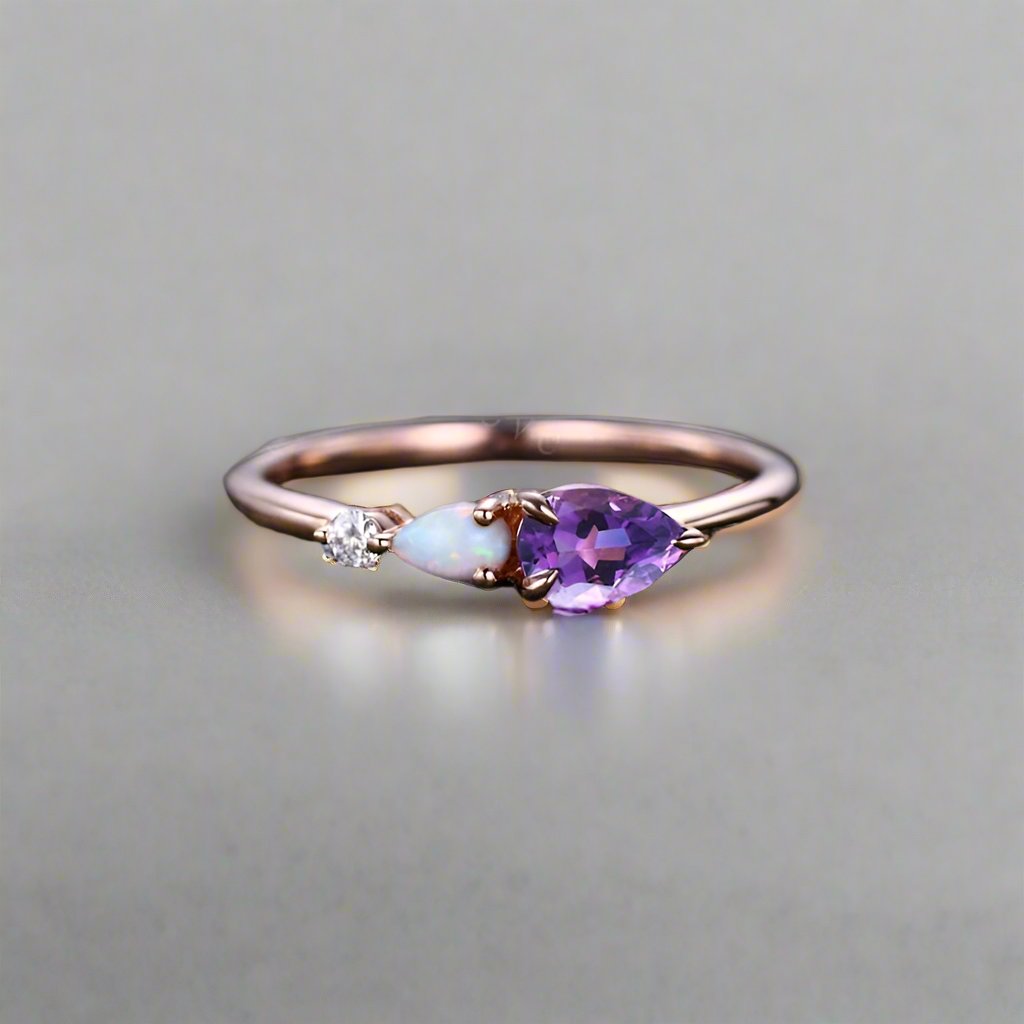 Amethyst Terminus Ring - djoyr