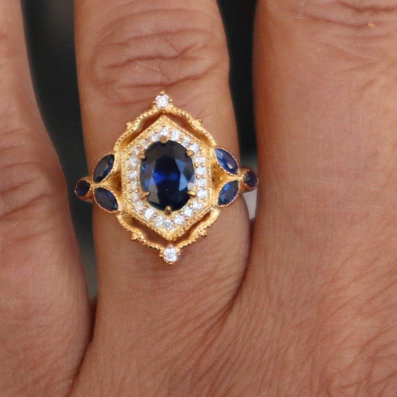 Lab grown Regal Sapphire Ring