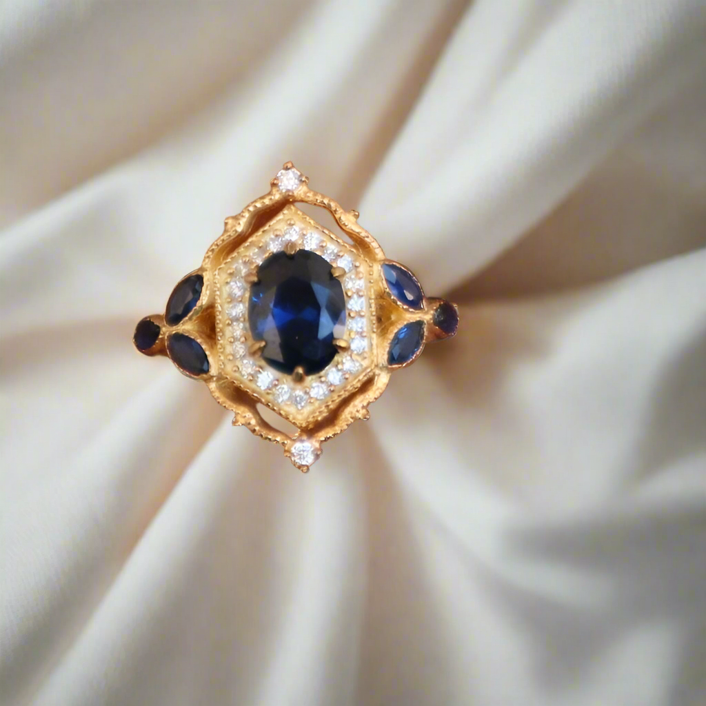 Lab grown Regal Sapphire Ring