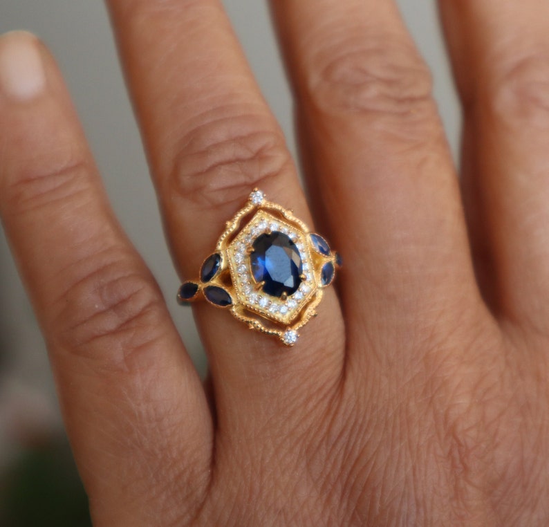 Lab grown Regal Sapphire Ring