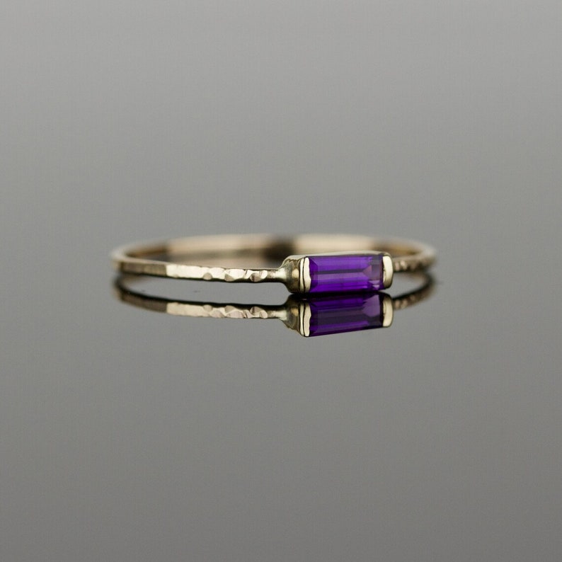 Amethyst Baguette Ring