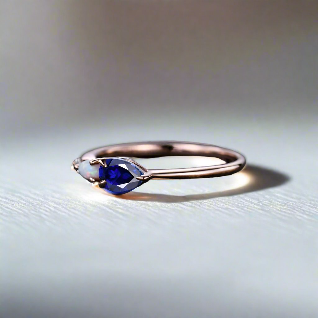 Lab Sapphire Terminus Ring - djoyr