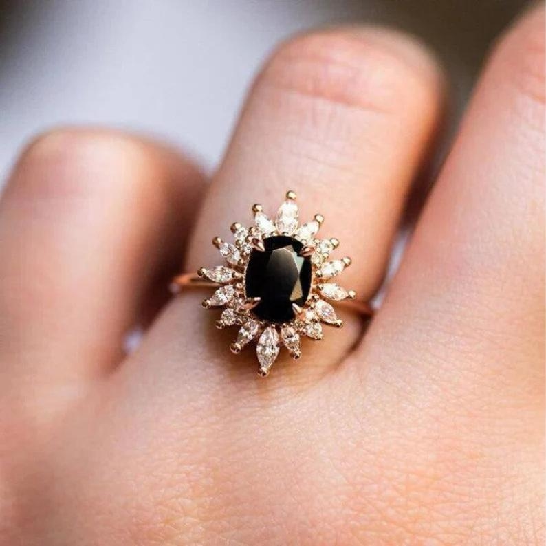 Black Onyx Aster Ring